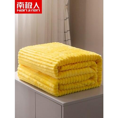 Coral Fleece Blanket Thickening Milk Fiber Towel Blanket