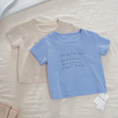 Summer Toddler Boys T-shirts Casual Letter Printed Short Sleeve Tops for Boy Kids Clothing 2 3 4 5 6 Years Children Tshirts New