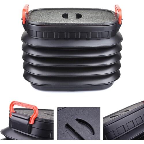 Auto Rubbish Dustbin Trash Storage Bucket Car Folding Bin Drum Collection Trash Can 18L Multi-function Telescopic Bucket