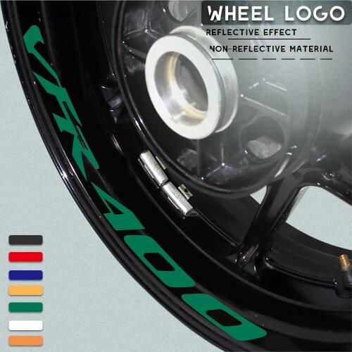 Motorcycle wheel logo sticker reflective moto rim tire accessories decorative decals for HONDA VFR400 vfr 400 sign logo