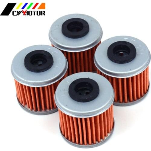 Motorcycle 4pcs Engine Oil Filter Machine Filter For HONDA TRX450 CRF150 CRF250 CRF450 TRX CRF 150 250 450 R 03 04 05 06 07-15