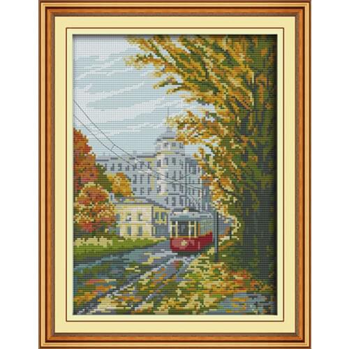 Tram cross stitch kit animal18ct 14ct 11ct count print stitching embroidery DIY handmade needlework plus