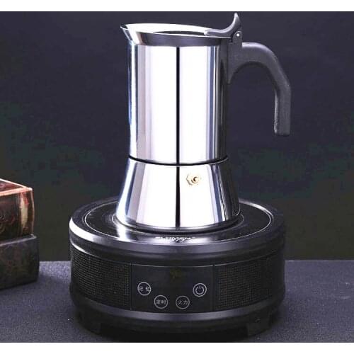 The new household stainless steel moka pot coffee pot thickened hand coffee maker sharing pot CS-508