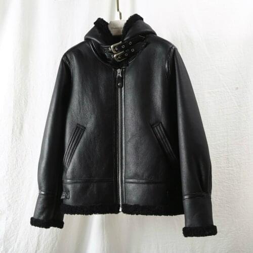 OFTBUY 2021 Real Fur Coat Winter Jacket Women Double Faced Fur Real Leather Outerwear Natural Merino Sheep Fur Streetwear Brand