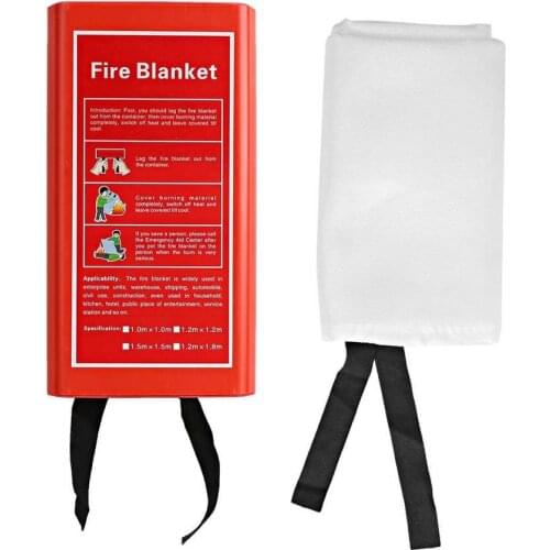 1.8m*1.8m Fire Blanket Emergency Flame Retardent Shelter Safety Cover for Kitchen Fireplace