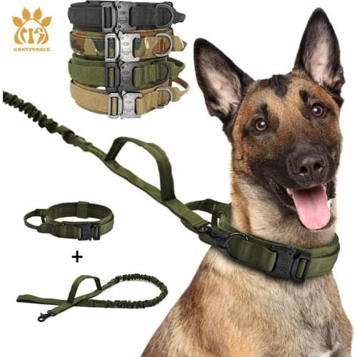 1000D Nylon Material Tactical Dog Collar Military Medium and Large Dog Training Leash with Collar Multiple Colors&Specification