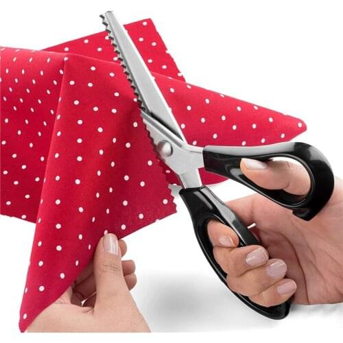 23.5cm professional flat shear stainless steel dressing shear serrated sector sewing tailor zigzag cloth shear