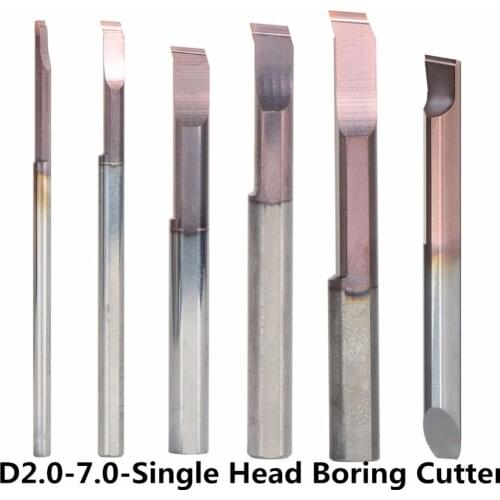 D2.0-D7.0 Small hole boring cutter bar alloy boring cutter handle 2-7mm path inner hole boring cutter Whole length 50-80mm