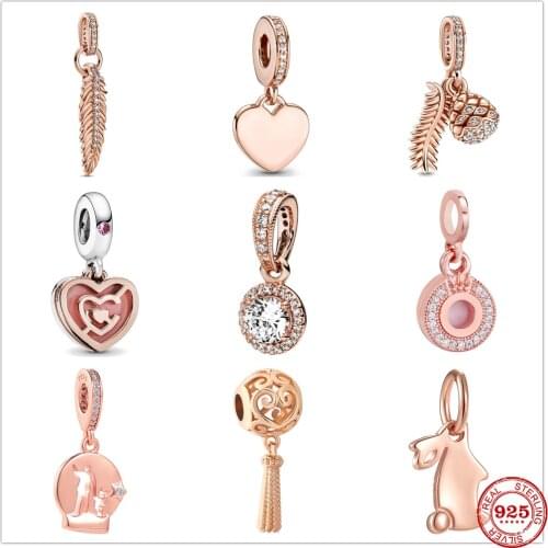 Hot Sale 100% Real 925 Sterling Silver Charm Fit Original Pandora Bracelet Making Fashion DIY Jewelry For Women Factory Outlet