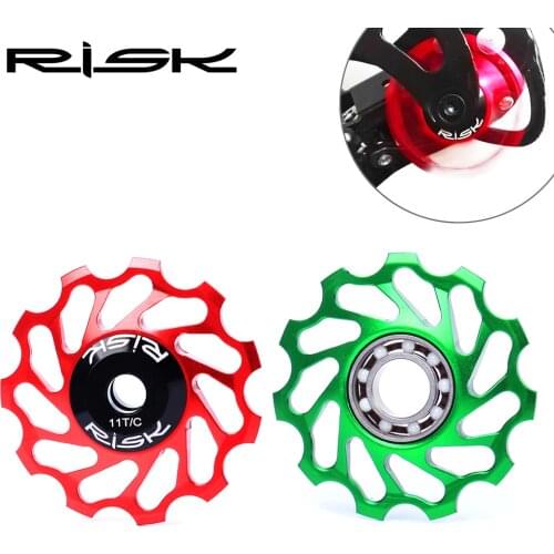 RISK 11T MTB Bike Rear Derailleur pulleys Aluminum 7075 CNC Ceramic Bearings jockey wheels for SHIMANO and SRAM Bike Accessory