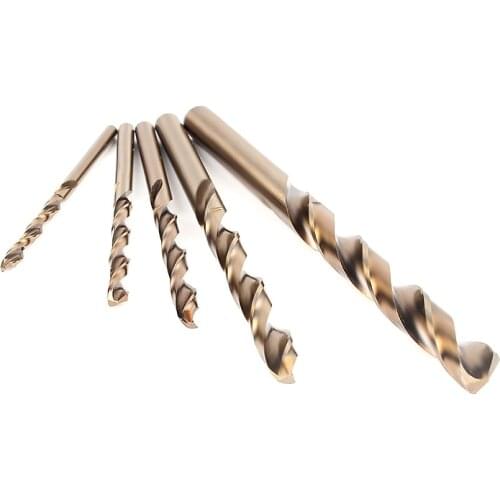 5pcs/set HSS-CO M35 Cobalt Twist Drill Bit Length High Speed Steel Wood Metal Drilling Top Quality