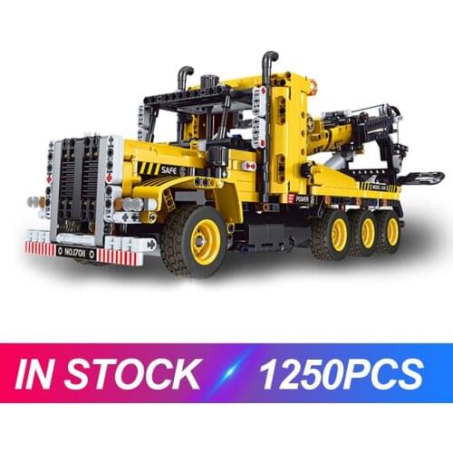 MOULD KING Engeineering Building Blocks Road Tow Truck Movable Lifting Air-Pump Model Assembly Bricks Toys Kids Christmas Gifts