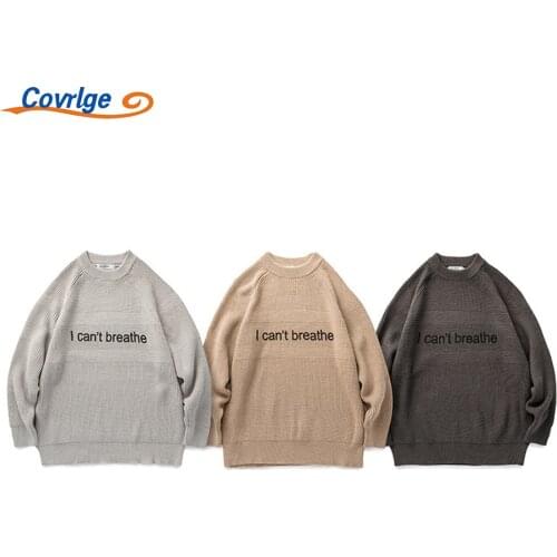 Covrlge Sweater Male Autumn Winter New National Tide American English Elements Mens Casual Pullover Comfortable Sweater MZM088