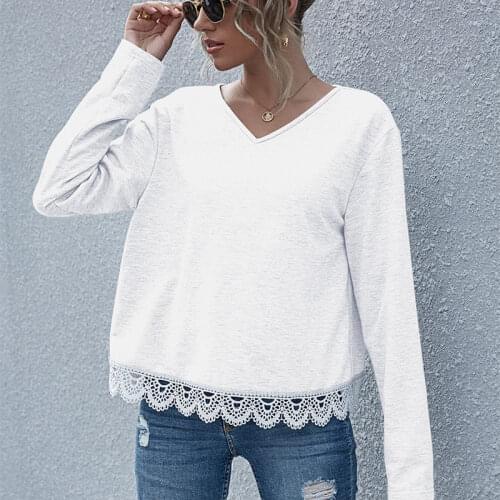 Knitted solid v-neck backless womens sweatshirts pullover causal ladies office sweatshirt autumn women loose streetwear tops