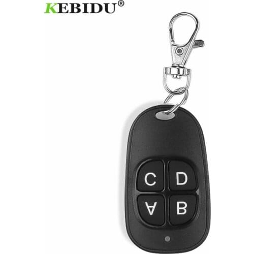 Kebidumei Universal 4 keys Wireless RF Remote Control Duplicator Copy 433MHz Electric Gate Garage Door Switch Controller 12V