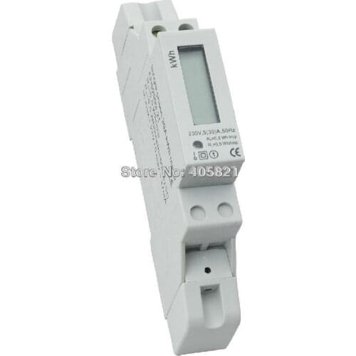 High accuracy single phase LCD KWH Din-rail meter 18MM/energy meter with din-rail installation/modular meter