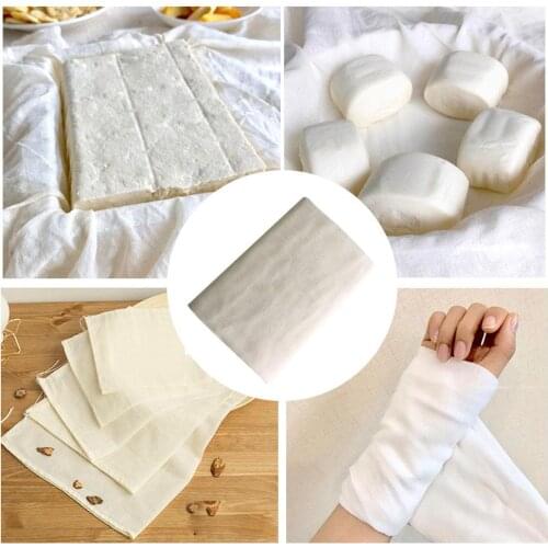 1 Pc Cheesecloth Fabric Natural Breathable Cotton Cheese Gauze Cheese Cloth For Cheese Making Pastry Baking Kitchen Tools