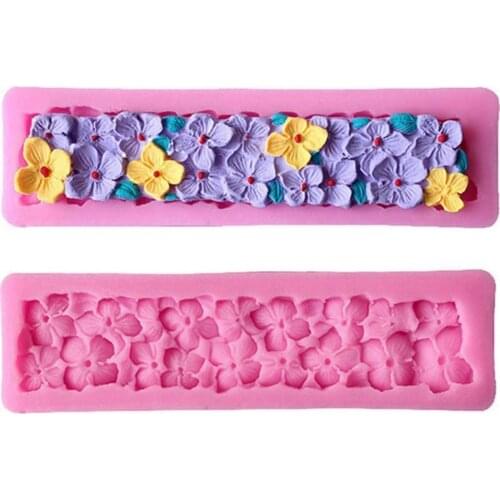 1Pcs Nail-Headed Border Flower Silicone Mold for Fondant Cake Decorating Sugarcraft Resin Mold Fondant Cake Mold
