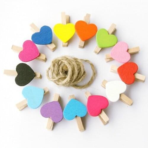 10pcs/lot Kawaii Colorful Star Mini Wood clip For Photo Clips Craft Decoration Clips Pegs Paper Holder Office