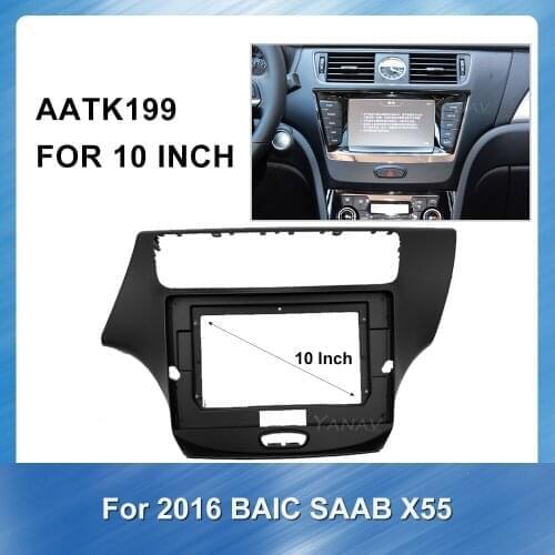 2 din Car radio Face Dash Mount Trim Kit Plate Dash Install panel For BAIC SAAB X55 2016 Car Stereo Receiver audio Fascia Frame