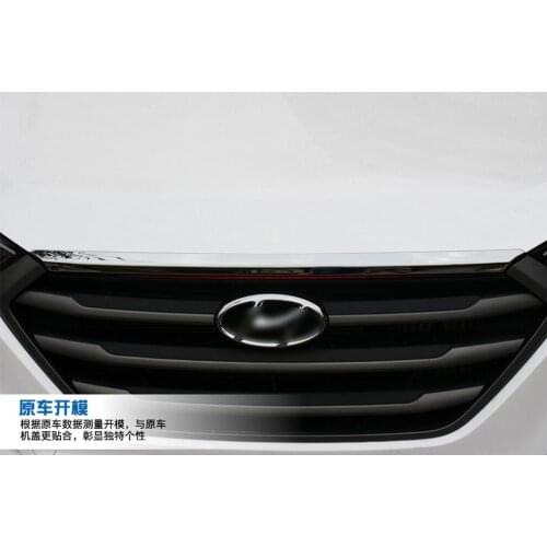 2015 2016 for HYUNDAI TUCSON CHROME FRONT HOOD BONNET GRILL LIP MOLDING COVER TRIM without logo