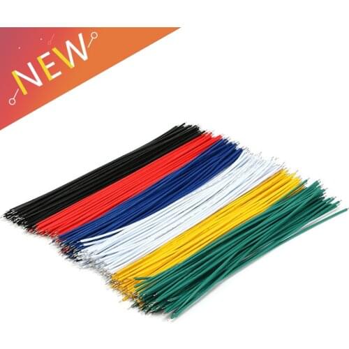 300PCS UL1007 24AWG Breadboard Jumper Cable Wires Kit 8cm Fly Jumper Wire Cable Tin Conductor Wires 6 Colors PCB Solder Cable