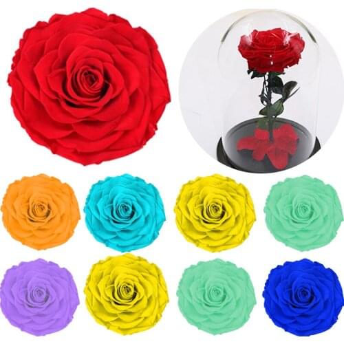 8pcs/box High Quality Preserved Flowers Flower Immortal Rose 5cm Diameter Mothers Day Gift Eternal Life Flower Material Gift Box