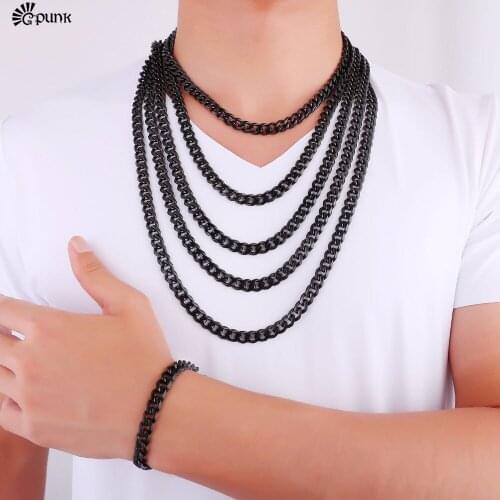 9MM Mens Stainless Steel Cuban Chain Jewelry Set Dubai Jewelry Gold color Bracelets&Necklace Mans Jewelry Sets S2279G