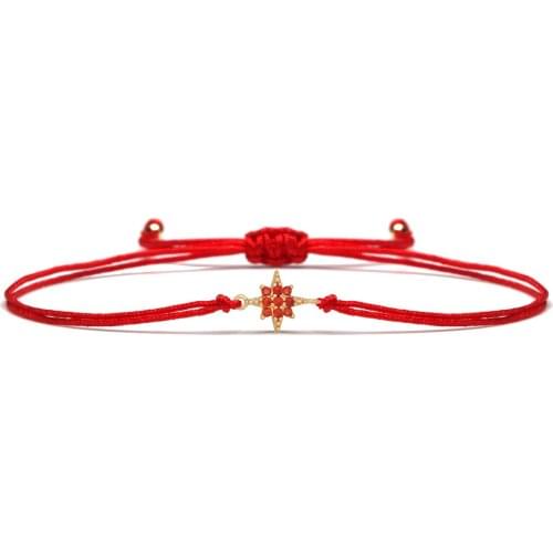 Jacinth Cubic Zirconia Stones Mini Star Lucky Charm Bracelet Good Women Wish Luck Romantic Daily Nice Copper CZ Jewelry Gift