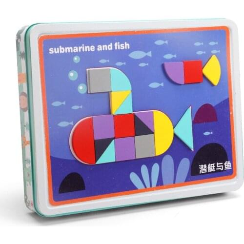 Magnetic Jigsaw Puzzle Kids Toy Montessori Materials Educational Plastic Toys For Children Drawing Board Magnets 3d Puzzles