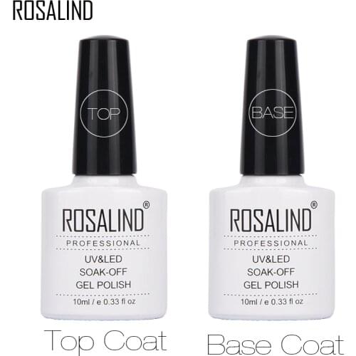 ROSALIND 10ML Top Base Coat Gel Nail Polish For Nail Extension UV LED Gel Lacquer Nail Art Primer For Nails Semi Permanent
