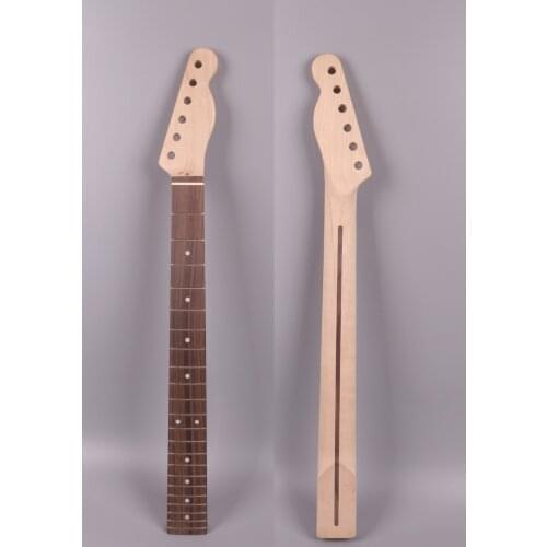 Yinfente telecaster electric guitar neck replacement 22 fret Rosewood fretboard Dot inlay 25.5 inch Maple Neck