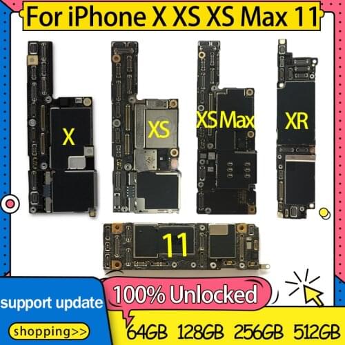 Good Tested mainboard For iPhone 11,XS,X,XR,XS MAX,Motherboard unlocked For iPhone XS Logic Board NO Face ID With Chips