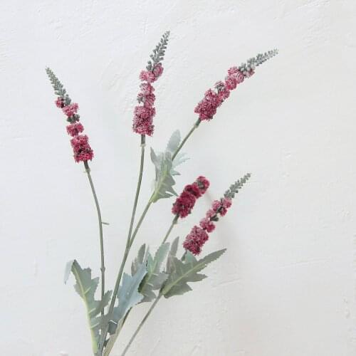 Artificial Flocking Sage Plant Home Table Decoration Vintage Green Fake Plants Wedding Background Decoration Photography Props