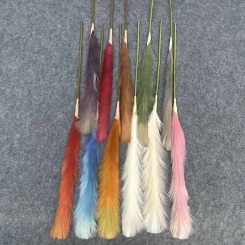 80cm Single Pampas Three-color Reed Artificial Flower Wedding Hall Ceiling Decoration Reed House Decoration Artificial Flower
