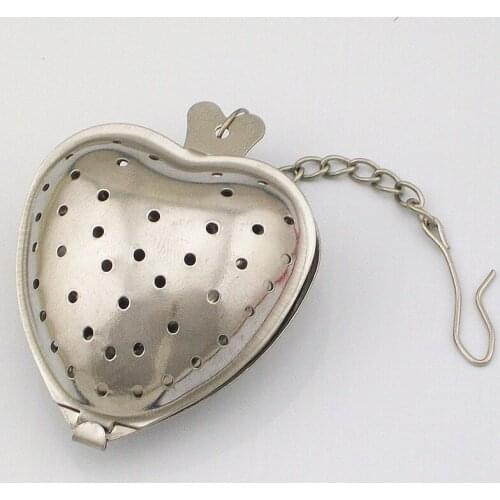 Best Price 100pcs/lot Stainless Steel Tea Ball Heart Sharped Tea Infuser Tea Ball Tea Strainer free shipping