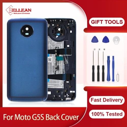 Dinamico For MotoRola XT1793 Metal Back Housing For Moto G5S Back Cover Housing Back Battery Door Housing XT1794 Battery Case