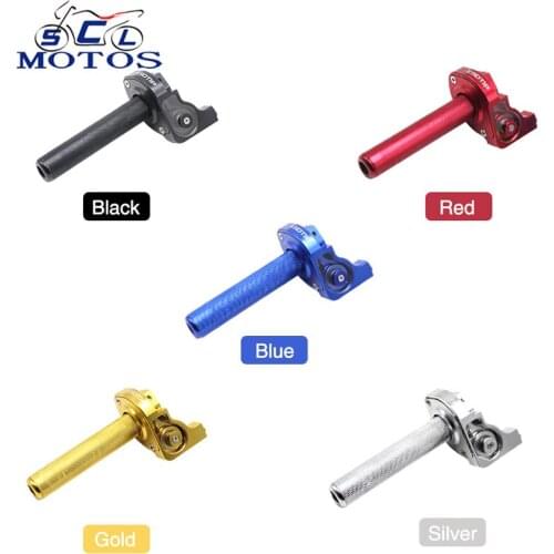 Sclmotos -7/8'' Motorcycle CNC Aluminum Throttle Grips Twist Quick Throttle Fit for Kawasaki for Yamaha Dirt Pit Bike CRF50 XR50