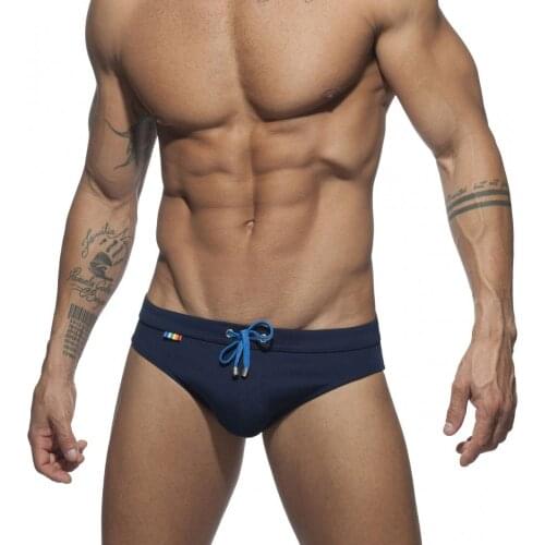 Men 's Nylon Solid Contour Pouch Bikini Swimsuit Swim Briefs Beach Underwear Quick Dry Surf Trunks Board Shorts Bathing Suit