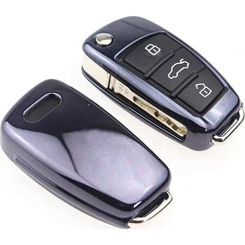 TPU Folding Car Key Protective Cover Case for Audis A1 A3 Q3 S3 S5 S6 R8 Q5 A6