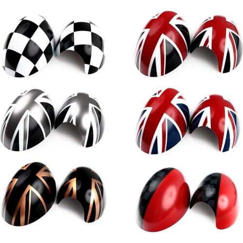 Car Rearview Mirror Cover Sticker For Mini Cooper R50 R52 R53 2002-2008 Side Door Rear Mirror Case Shell Car-styling Decoration