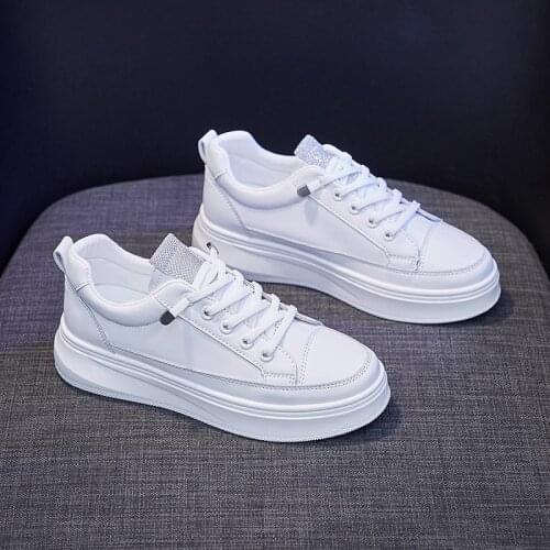 2021 Spring new breathable student thick-soled sports shoes womens white shoes womens casual shoes