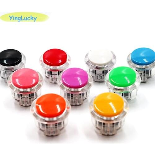 New free shipping 10pcs copy sanwa 30mm transparent card-button arcade button for arcade machine pandora box Kit