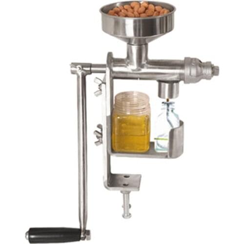 1pc Manual Oil Presser Machine Household Peanut Seeds Nuts Soya Oil Expeller Press Health Stainless Steel Oil Extractor HY-03