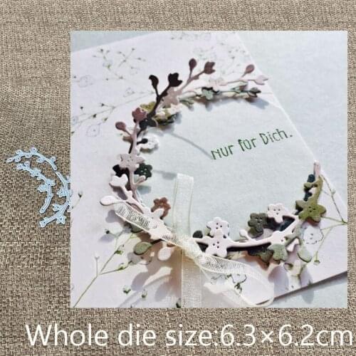 XLDesign Craft Metal Cutting Die cut dies 3pcs flower wreath branch scrapbooking Album Paper Card Craft Embossing die cuts