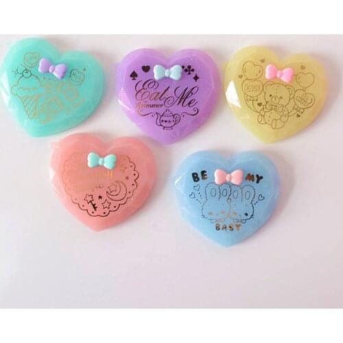 1Pc Women Girl Folding Hair Brush with Mirror Compact Pocket Size Travel Comb Heart Shaped Gift Cute Mini Pocket Mirror