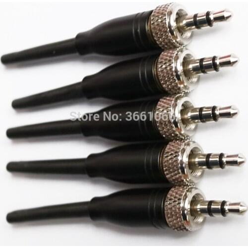 1/8 3.5mm Male Lock Stereo Audio Adapter Microphone Connector for Sennheiser Sony Headset Tie Clip Lavalier Mics Microphone DIY