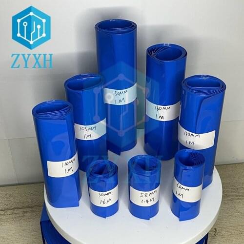 30mm-150mm Width 18650 Lipo Battery PVC Heat Shrink Tube Wrap Cover Shrinkable Tubing Wrap Lithium Case Cable Sleeve Insulation