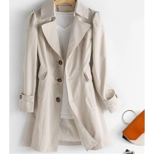 Spring Autumn Elegant Slim Long Women Windbreakers Plus Size Trench Coat Women OL Ladies Casual Trench Coat Femme Coat Mujer5XL