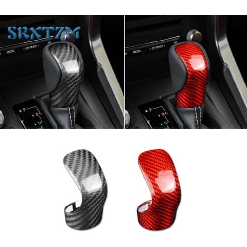 Carbon Fiber Gear Shift Knob Cover Trim For Lexus RX IS ES NX RC RX200t RX350 RX400h IS250 IS300 ES250 ES300h ES350 NX300h